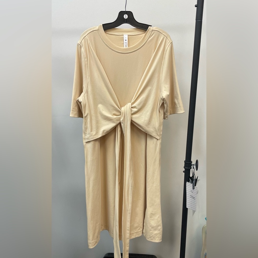 Lululemon Cotton Wrap-Front T-Shirt Dress